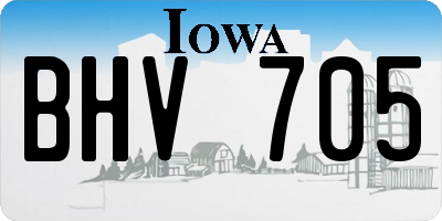 IA license plate BHV705