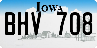 IA license plate BHV708