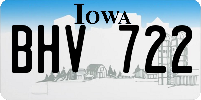 IA license plate BHV722