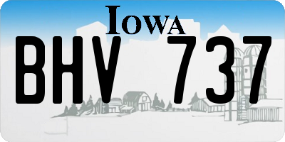 IA license plate BHV737
