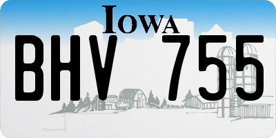IA license plate BHV755