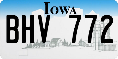 IA license plate BHV772