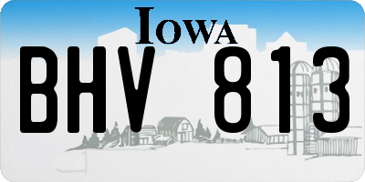IA license plate BHV813