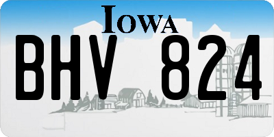 IA license plate BHV824