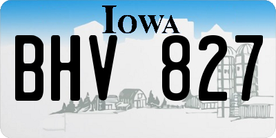 IA license plate BHV827