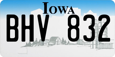 IA license plate BHV832