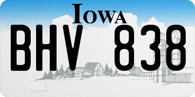 IA license plate BHV838