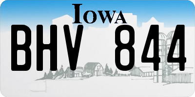 IA license plate BHV844
