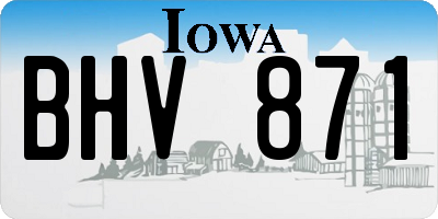 IA license plate BHV871