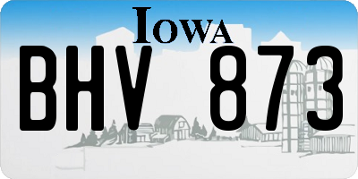 IA license plate BHV873