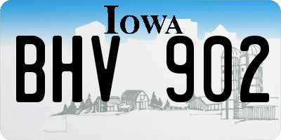 IA license plate BHV902