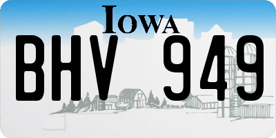 IA license plate BHV949
