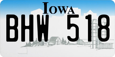 IA license plate BHW518