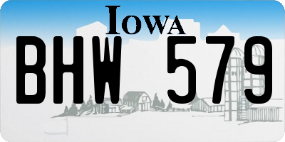 IA license plate BHW579