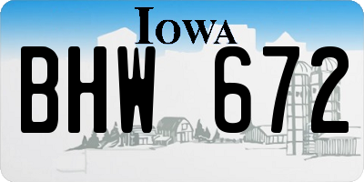IA license plate BHW672