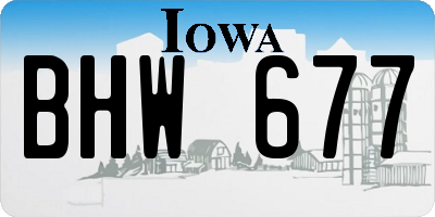 IA license plate BHW677