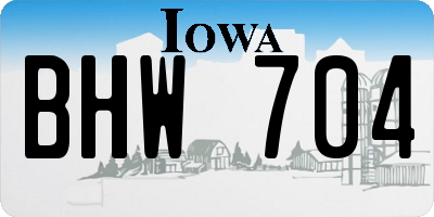 IA license plate BHW704