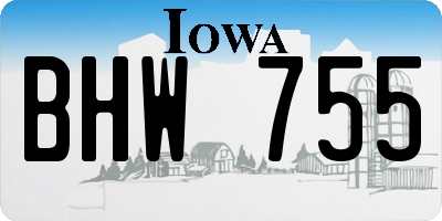 IA license plate BHW755