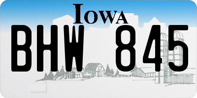 IA license plate BHW845