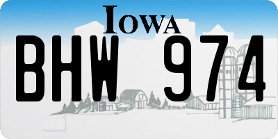 IA license plate BHW974