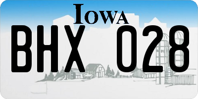IA license plate BHX028