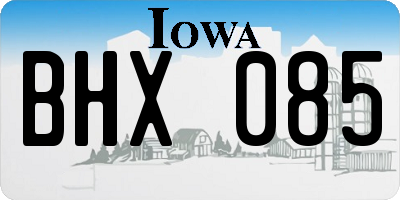 IA license plate BHX085
