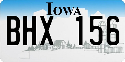IA license plate BHX156