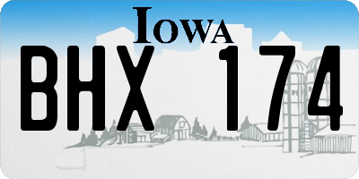 IA license plate BHX174