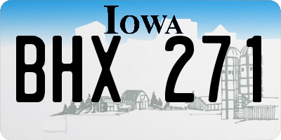 IA license plate BHX271