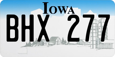 IA license plate BHX277