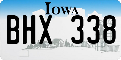 IA license plate BHX338