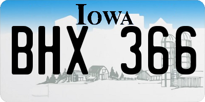IA license plate BHX366