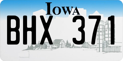 IA license plate BHX371