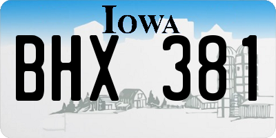 IA license plate BHX381