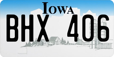IA license plate BHX406