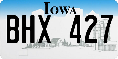 IA license plate BHX427