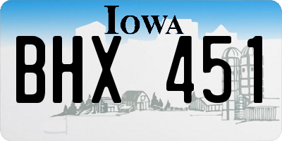 IA license plate BHX451