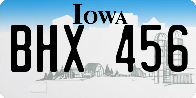 IA license plate BHX456