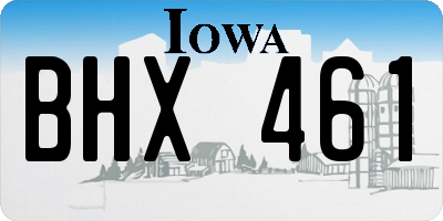 IA license plate BHX461
