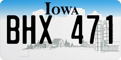 IA license plate BHX471
