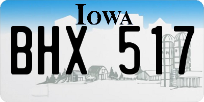 IA license plate BHX517