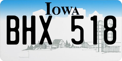 IA license plate BHX518