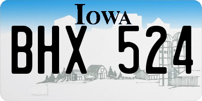 IA license plate BHX524