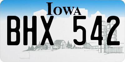 IA license plate BHX542