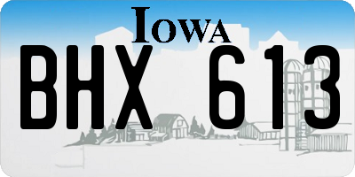 IA license plate BHX613