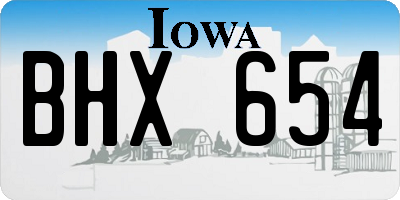 IA license plate BHX654