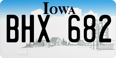 IA license plate BHX682