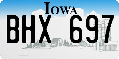 IA license plate BHX697