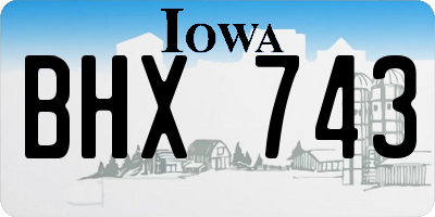 IA license plate BHX743