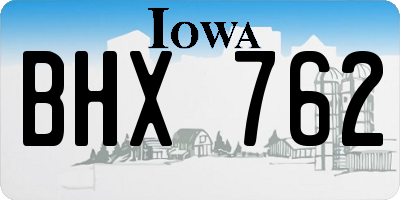 IA license plate BHX762